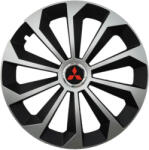 AutoHelix MSA Set 4 Capace Roti 15 inchi (R15) Fame Gri-Negru, Compatibile Cu Mitsubishi (1981)