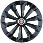 AutoHelix MSA Set 4 Capace Roti 15 inchi (R15) Fame Negru, Compatibile Cu Alfa Romeo (8989)