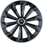AutoHelix MSA Set 4 Capace Roti 15 inchi (R15) Fame Negru, Compatibile Cu Citroen (10000)
