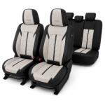 Carguard Huse auto premium 5 locuri Carguard Deluxe piele ecologică perforată - negru - crem (CG_HSA027)