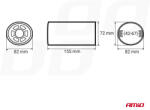 AMiO Ornament toba eșapament, universal, oțel inoxidabil, cromat, 58-70mm (AX_01306)
