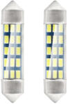 AMiO Set 2 becuri auto C5W/Sofit, Standard 3014, 15 SMD, 39 mm, 12V, culoare alb (AX_01091)