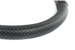 AMiO Husă volan, M, 37-39 cm, textura laterala, neagra (AX_02564)