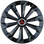 AutoHelix MSA Set 4 Capace Roti 15 inchi (R15) Fame Negru, Compatibile Cu Mitsubishi (10043)