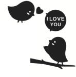 AutoHelix MSA Sticker Birds, pentru intrerupator sau priza, 10x10 cm, culoare Negru (AN-507-D)