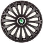 AutoHelix MSA Set 4 Capace Roti, potrivite jantelor de R14, pentru Skoda, model dino Negru (15054)