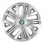 AutoHelix MSA Set 4 Capace Roti 14 inchi (R14) Raven Gri, Compatibile Cu Skoda (1878)