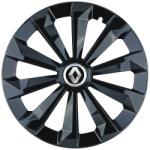 AutoHelix MSA Set 4 Capace Roti 15 inchi (R15) Fame Negru, Compatibile Cu Renault (10055)