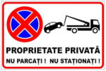 Creative Rey Placuta parcare, proprietate privata, nu parcati, nu stationati, Sigtra, 200x300 mm, PVC, 1 mm (19986)