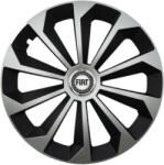 AutoHelix MSA Set 4 Capace Roti 15 inchi (R15) Fame Gri-Negru, Compatibile Cu Fiat (1921-1921)