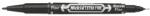 Rexel Alkoholos marker, 0, 5/1, 0 mm, kétvégű, ZEBRA "Mckie Extra Fine", fekete (TZ50351)