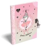 465 Emlékkönyv, lakattal, A5, keményfedeles, LIZZYSULI, "Tiny Dancer, Lovely Ballerina (TICLEKTDA5)