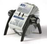 BOXER Névjegykártyatartó, műanyag, 400 db-os, forgatható, fekvő, DURABLE, "VISIFIX®", fekete (DB241701)