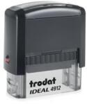 ANTIBAC Bélyegző, TRODAT "Ideal 4912", fekete ház, fekete párnával (IT4912P2)
