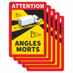  Set 5 stickere magnetice, unghi mort, laminate, 17x25cm, pentru camioane (5902211920183-13746)