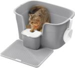 Feandrea Litiera Open-Top cu pereti inalti pentru pisici, Feandrea, gri (PPT003G01)