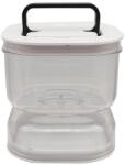 Flippy Befőttes üveg, Flippy, folyadékleválasztóval, Hermetikus, Hőálló, Homokóra típusú, 1400 ml, ABS, Fehér, 13, 5x9, 5 cm (125835)