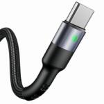 USAMS Braided U26 USB-C kábel 1m (1 db a készlethez) 3A gyors töltés fekete SJ313TC01 (US-SJ313)