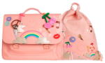 Jeune Premier Set ghiozdan școlar It Bag Midi Lady Gadget Pink Jeune Premier ghiozdan ergonomic pentru școală și sac pentru sport cu penar (JPITD23159-A)