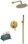 Wellis Falba süllyesztett csaptelep, Wellis Altona zuhanyszett brushed gold WZ00109 - mozaikkeramia