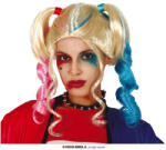 Guirca Harley Quinn halloween farsang jelmez kiegészítő - szőke paróka (v2) (4296)