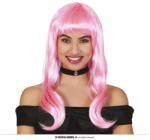 Guirca Hosszú rózsaszín, pink paróka halloween, farsang jelmez (4260)