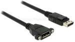 Delock Kábel, Displayport 1.2 dugó > Displayport hüvely, panelrögzítés, 4K 60 Hz 1 m (DL85114) (DL85114)