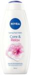 Nivea Gel de dus si baie NIVEA CareRelax 750ml cu extract de malva si parfum de hibiscus (54999666)