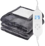 Bauerkraft Pătură electrică, Bauerkraft H-618, 180 x 160 cm, 120 W, 9 trepte, cu două fețe, temporizator de 12 ore, afișaj LED, telecomandă, protecție la supraîncălzire