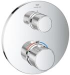 GROHE Atrio Private Collection termosztátos zuhanycsaptelep 2 kimenethez, beépített elzáró/váltó szeleppel, gombbal króm (GR-24396000)