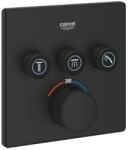 GROHE Grohtherm SmartControl termosztát falsík mögötti telepítéshez, 3 fogyasztóra, Phantom Black (GR-102167KF00)