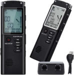 Verk Group Reportofon digital și MP3 player cu memorie de 8 GB, microfon sensibil și căști (06297)