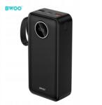 BWOO Power Bank 22, 5W 30000 Mah LCD Kijelzővel Fekete Minőség (GSM188864)