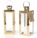 EstiloHome Lámpás Lampion Arany Dekoratív Terasz Nappali Erkély Glamour 49 cm (TOWER GOLD 49)