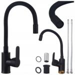 Hydrosan Konyhai csaptelep álló konyhai csaptelep fekete (Swivel Water-Saving Faucet )