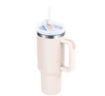  Rozsdamentes Duplafalú Thermo Pohár / Utazóbögre Szívószállal - 1200 ml, Világoskék - Pasztel (NW17Pastel)