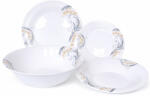 Arcopal OPAL Kerek Porcelán Étkészlet - 19 részes, Rózsaszín-Szürke (222003)