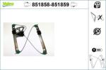 VALEO Mecanism actionare geam VALEO 851858 (851858)