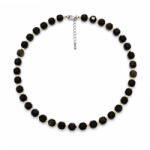  Colier Obsidian Auriu Cub Fatetat 7x7 mm cu Argint 925 sau Inox 316L 1 Buc