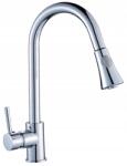 Kuchinox Konyhai álló csaptelep, krómozott, sárgaréz, kihúzható kifolyócső 229 mm (069D)