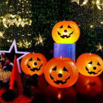 Euro souvenirs 5 db-os felfújható Halloween tökfej LED világítással (ES07541)