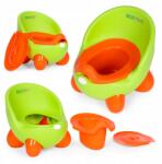 Ecotoys Gyermekeknek való Ecotoys WC-re szoktató pottyantós szék, levehető tartállyal és fedéllel, zöld színben (PP112 GREEN)