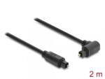 Delock Cablu audio optic Toslink drept/unghi 90 grade 2m negru, Delock 90930 (90930)