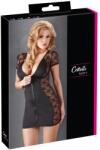 Cottelli PARTY Rochie Neagră cu Fermoar - Transparentă, Mulată și cu Dantelă - Negru , M