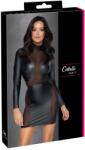 Cottelli PARTY Rochie Cottelli PARTY cu Mâneci Lungi - Neagră Matte Look și Powernet Transparent - Negru , M
