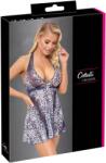Cottelli PARTY Rochie Cottelli LINGERIE Snake - Powernet Transparent cu Imprimeu Snake și Decolteu Halter - Gri , L