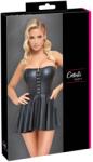 Cottelli PARTY Rochie Mini Cottelli PARTY Hooks - Neagră Matte Look, Stil Corset și Fustă Evazată - Negru , S