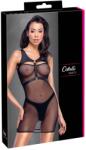 Cottelli PARTY Rochie Mini Cottelli PARTY cu Tanga - Plasă Neagră și Harness Matte Look - Negru , XL