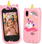 Twinkle Twins Telefon Interactiv pentru Copii Twinkle Twins, 22 Aplicații Educative, Cameră Foto/Video, Muzică și Povești, Ecran Touch, Husă Silicon, Roz (TT-03015)
