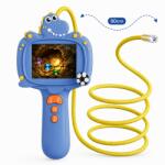 Twinkle Twins Camera Endoscop pentru Copii Twinkle Twins, cu Lumina LED, Ecran, Foto/Video, Portabila, Cablu Flexibil 80 cm, Explorare Zone Intunecate, albastru (TT-03013_blue)